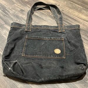 Vintage stone wash denim bag